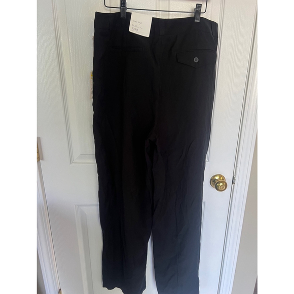 Women's a new day wide leg high rise relaxed Pants Black Size 12R NWT - Picture 6 of 9